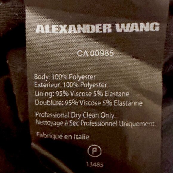 Alexander Wang Curved Hem Mesh Pencil Skirt Gray Blue Black Geometric Size Small - Picture 8 of 12